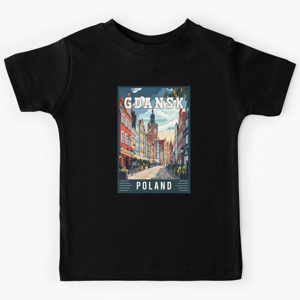 Explore Gdansk in Poland - Stunning Travel Art Inspiration Kids T-Shirt 100