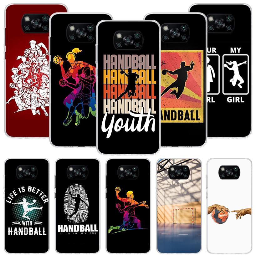 Handball Sport Phone Case For Xiaomi Poco X7 X6 X5 Pro F7 Ultra Redmi 15C 15 13 13C 12 12C 10 10A 10C 9 9A 9C 9T Cover Poco X7 X