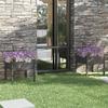 VidaXL Planters 2 Pcs Grey 70x70x70 Cm Solid Pine Wood