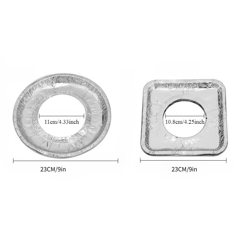 30PCS Disposable Gas Stove Covers Aluminum Foil Stove Mats Oil-Proof Cooking Protectors Heat Resistant - Thick Kitchen Stove Pad
