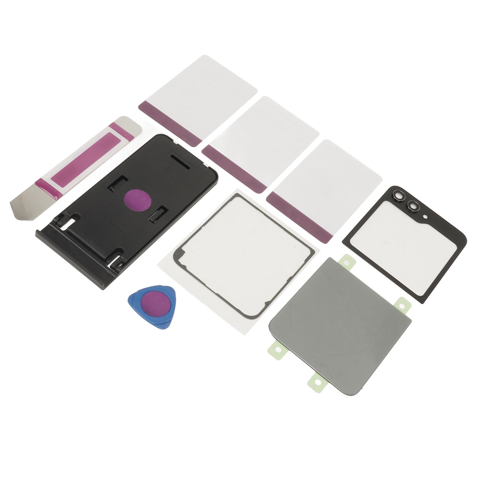 Back Glass Replacement Back Cover Glass Housing Door with Pre Installed Tape Camera Lens Tools for axy     5     5 5G F731