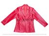 AL KHALID Rot Echtes Echtes Lammleder Damen Klassischer Knopf Stilvoller Party Blazer Leder