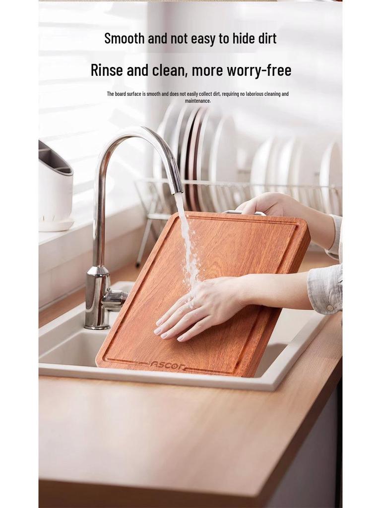 Wenge Wood Anti-Mold Antibacterial Solid Wood Cutting Board - Food Grade Household Kitchen Chopping Board