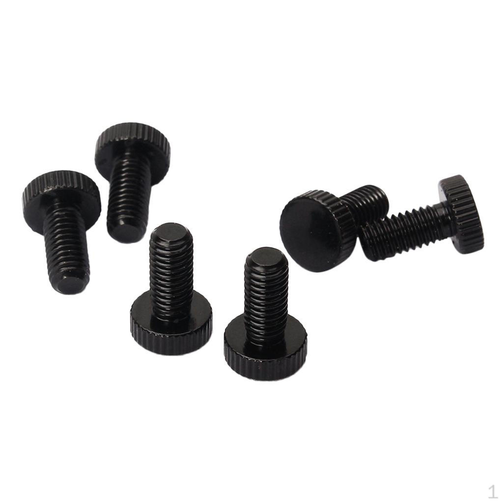 60Pcs Guitar Tremolo Bridge Fine Tuning Screws Black Electric Bass Parts