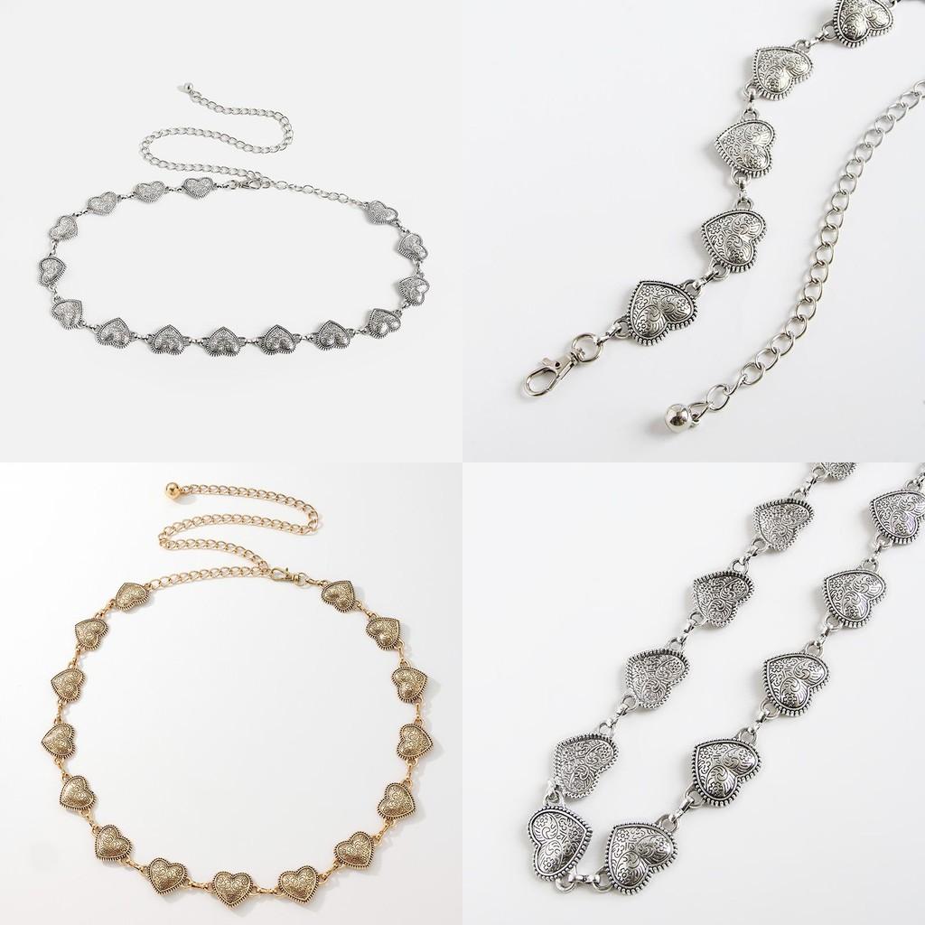 Vintage Love Heart Metal Waist Belt For Women With Ethnic Motifs For Spring And Fall