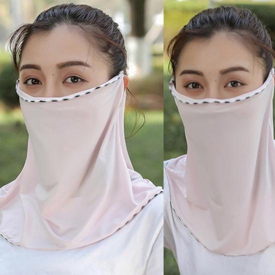 Women Floral Soft Chiffon Anti Dust Sun Protection Face Cover Neck Gaiter Scarf