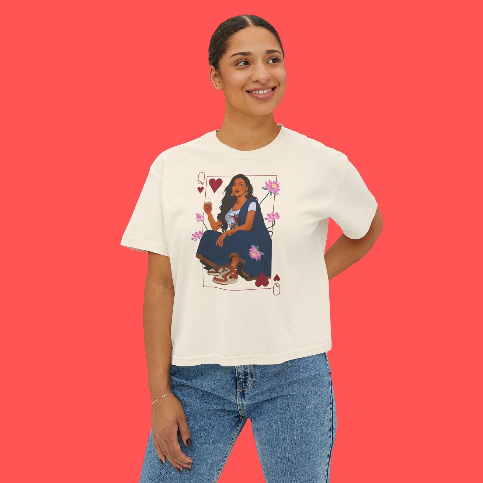 Desi Diva Women s Boxy Tee | S