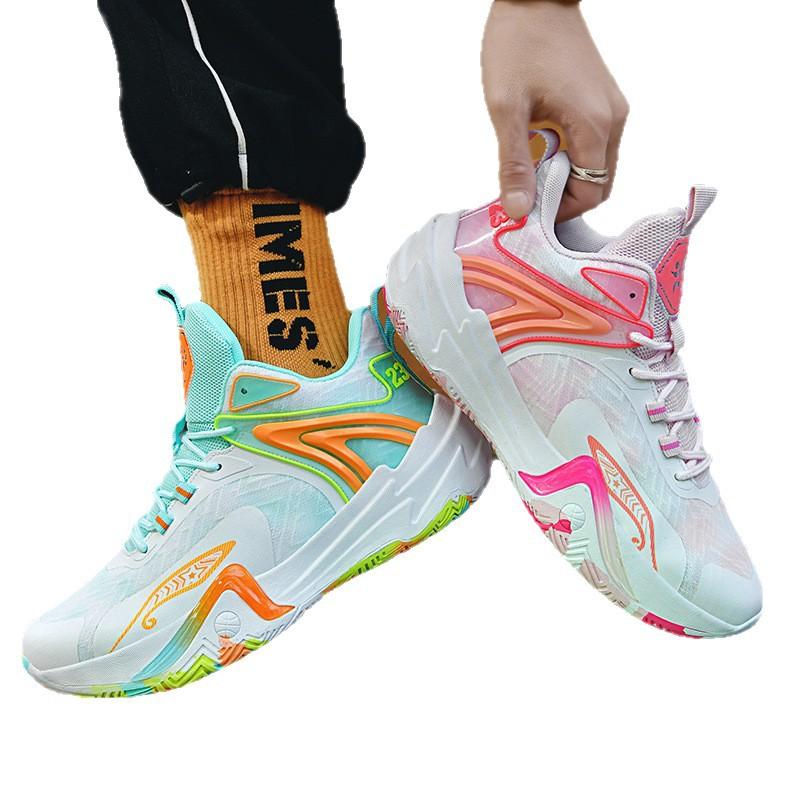 896 Men's Women's Basketball Shoes Low Cut Mesh Mandarin Duck Anti Slip Couple Fashion Youth Training Sports