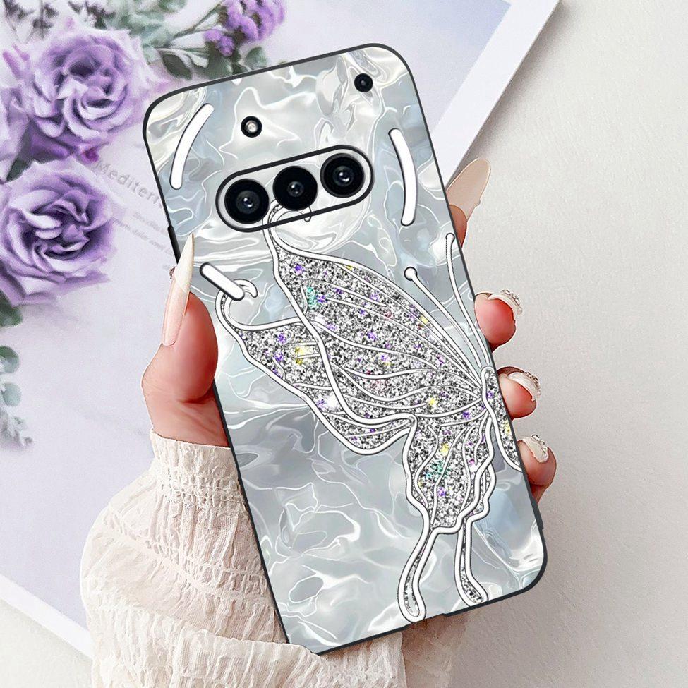 Téléphone pour rien (3a) A059 Coque Pour Nothing Phone 3a Étui Silicone Mode Luxe Fleurs Chat Mignon Drôle Peint Pare-chocs Souple