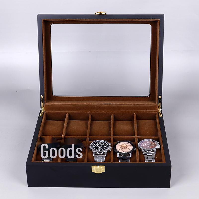 Tanyun Zhiyuan Black Matte 6102 High-End Wooden Watch Storage Box