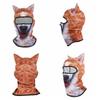 Dog/Cat Ear Printed Animal with Ears Hats Funny Neck Gaiter 3D Animal Face Mask  Cycling