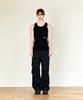 Hoite Het Strap Cotton Cargo Pants (Black)