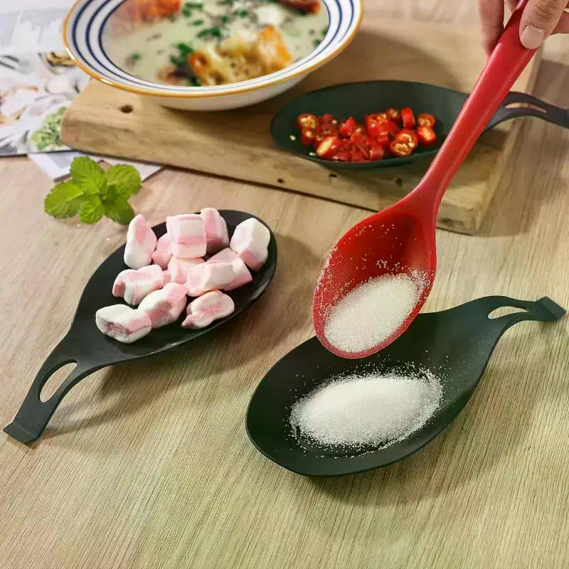 Spoon Rest, Silicone Heat-insulating Spoon Rest, Spatula Holder, Heat-resistant Cutlery Placemat Tray, Kitchen Tools