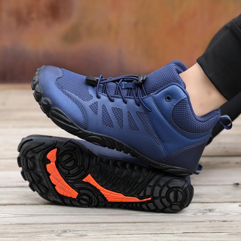

Пятипальцевые большого размера утолщенные удобные альпинистские туфли дышащие уличные повседневные нескользящие и износостойкие легкие быстросохнущие горные 47 темно-синий