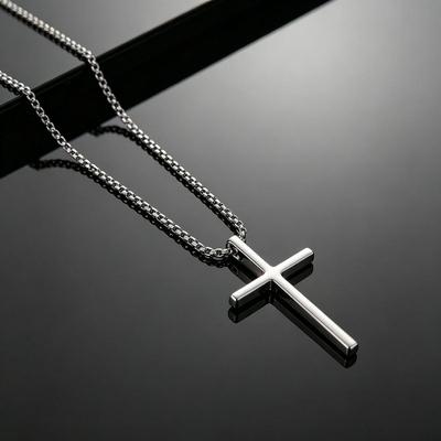 Cross Necklace Men and Women Simple Daily Design Sense Fashion Pendant Sweater Chain Accessories Personal Items