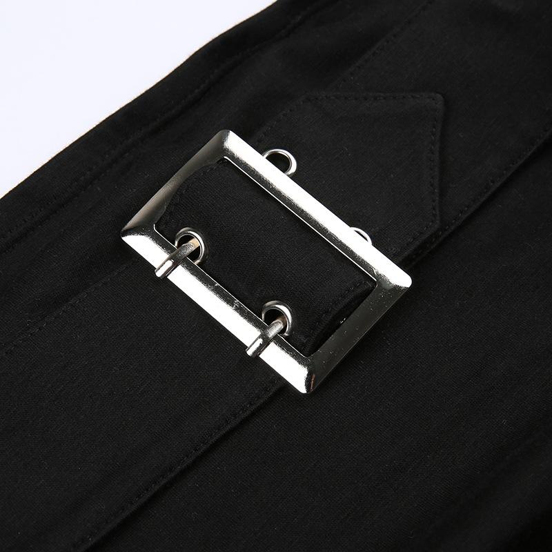 Spring Fashion Pure Desire Japanese Button Pleated Strap Exposed Umbilical Slim Hanging Neck Top Spicy Girls Sexy Small Vest Ultra-short Slim Tank Top