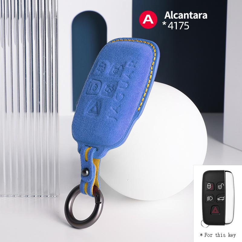 Suede F For Land Rover Range Rover Sport Evoque Discovery 4 For Jaguar Freelander XFL XE XJ Smart Remote car key shell 5 Button