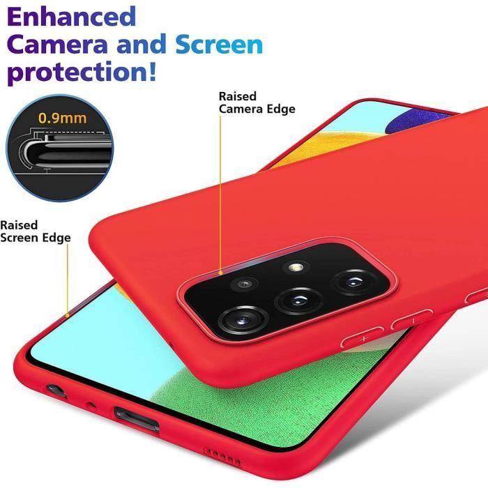 Coque - BOOLING - pour Samsung A52 - Rouge - Souple - Anti-Rayure - Anti-Choc