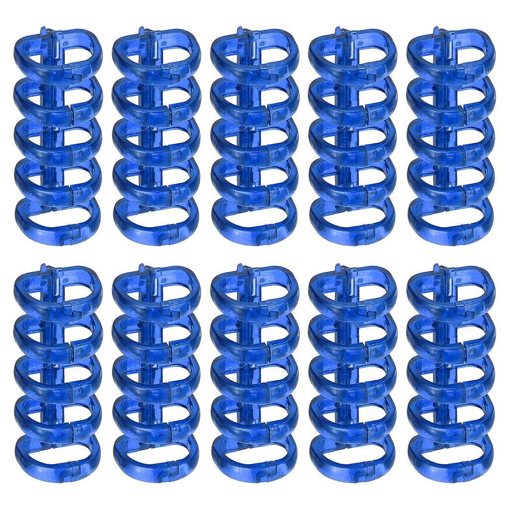 10/20Pcs 5-Ring Binding Spines Snap Split Binder Rings Plastic Round Loose-Leaf Rings Comb Folio Binder Stationery Office Supply