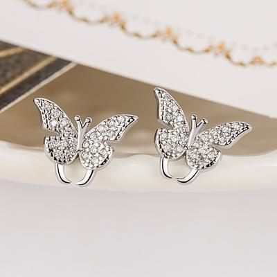 Long-tailed Butterfly Stud Earrings, Simple Trend Ear Jewelry, Light Luxury Fashion Girl Design Sense