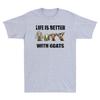 Better With Goats Goat Shirt Funny Goat Lover Gift Vintage Unisexs Black Tshirt