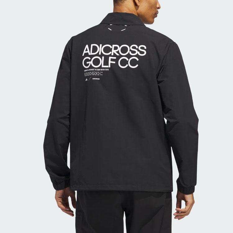 Adidas Adicross Coaches Jacket Letter Print Single-Breasted Long Sleeve Jacket Men Jacket Black IT8324