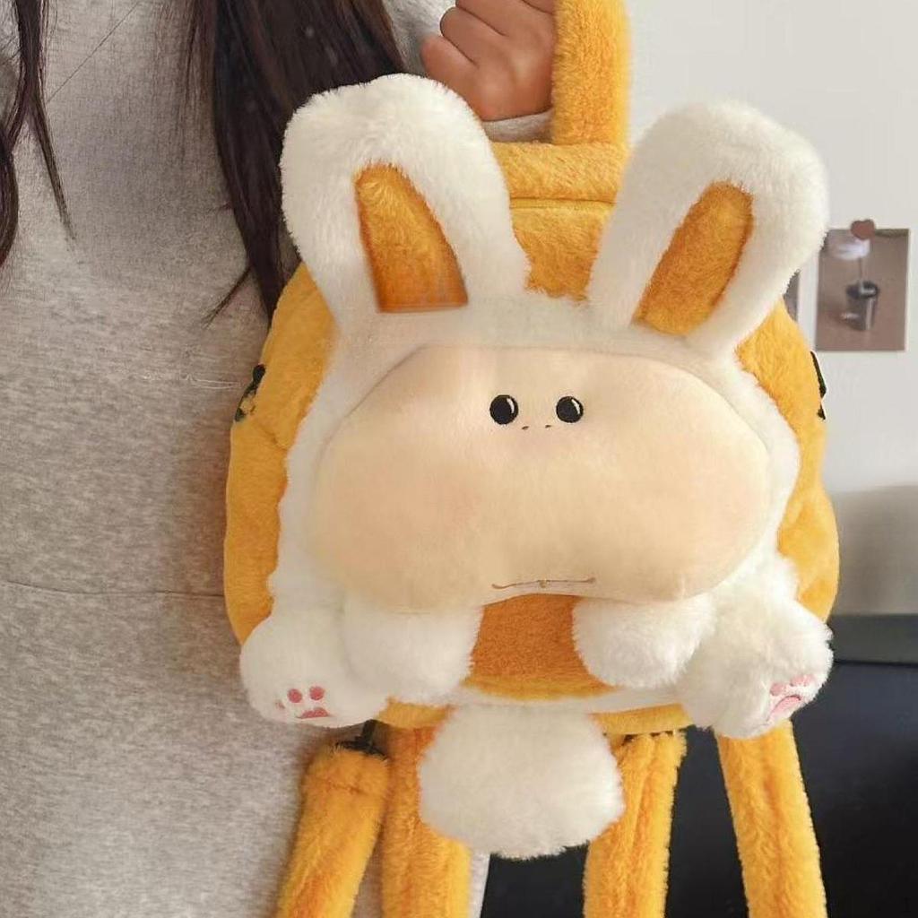 Bunny Backpack Portable Decor Cartoon Daypack for Women Valentine's Day Shopping