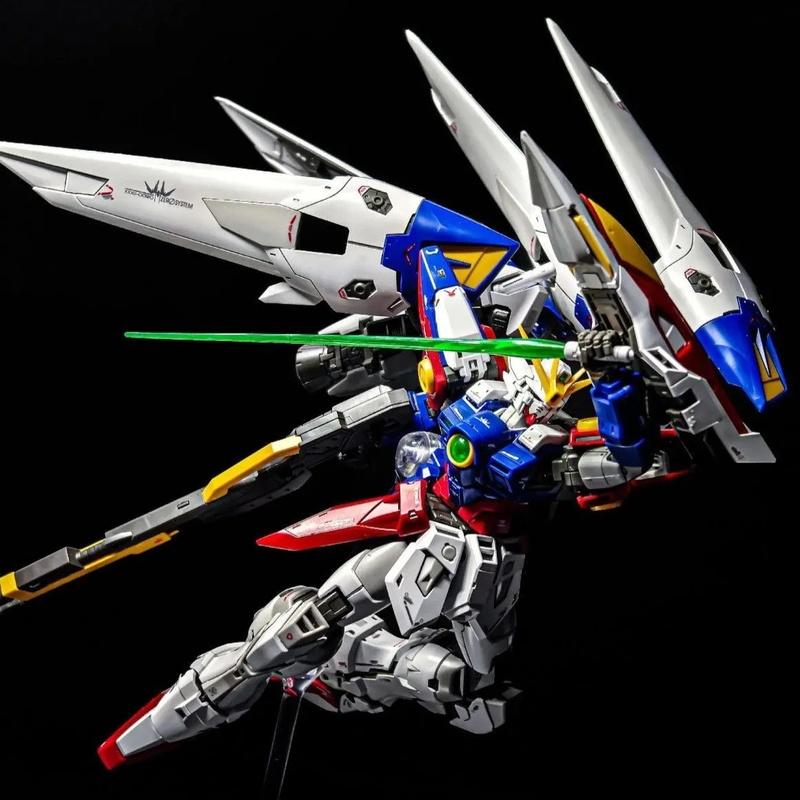RG 1/144 Transformable Wing Zero Gunpla Assembly Model Kit Mobile Suit Action Figure With Glow-In-The-Dark Effect Boys Toy Gift