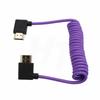 HangTon HDMI to HDMI 4K 8K 60p Cable Right Angle Braided Coiled for Panasonic Sony Canon Nikon ZCAM Camera Atomos Ninja V SmallHD Blackmagic Monitor