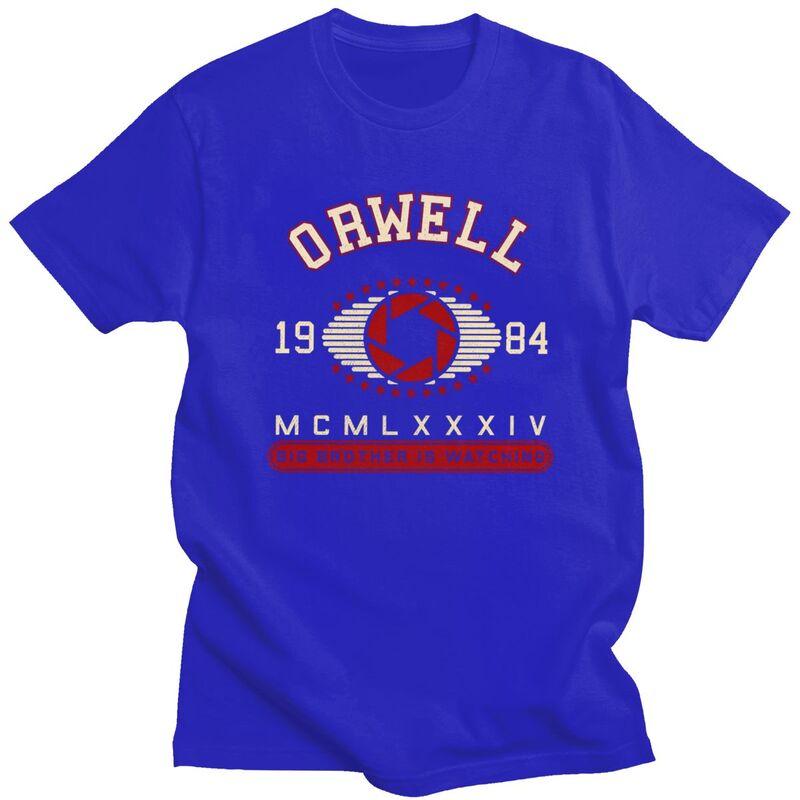 1984 George Orwell Quotes Tshirt Men Women Short Sleeves Fashion Casual Clothing Summer Loose Oversized 100 Cotton Tee Tops