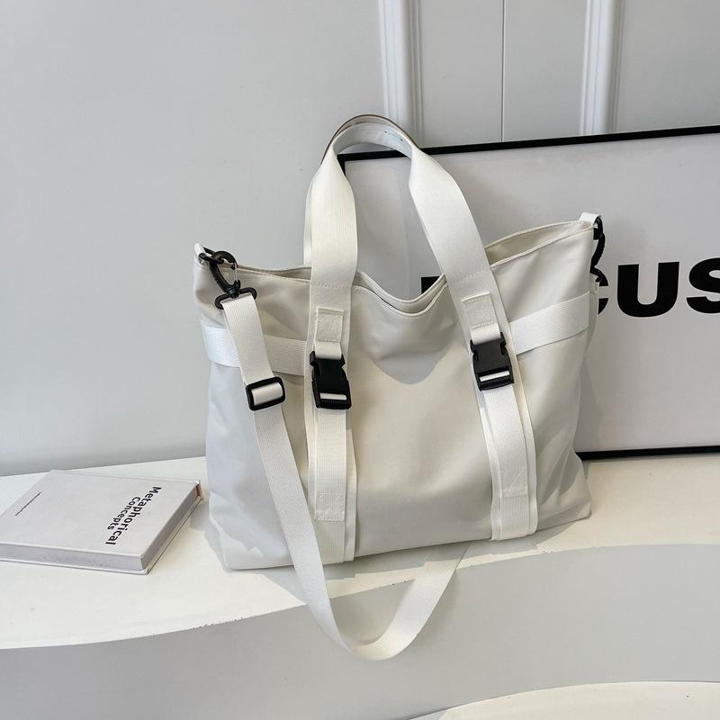 Large Capacity Canvas Tote Bag Short Business Trip Storage Messenger Bag Outdoor Leisure Travel Portable Shoulder Bag