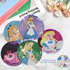 8pc/sets A Lovely Cartoon Girl Diamond Painting Coasters DIY Diamond Art Coasters 5D Full Drill Diamond Coasters Acrylic Round Cup