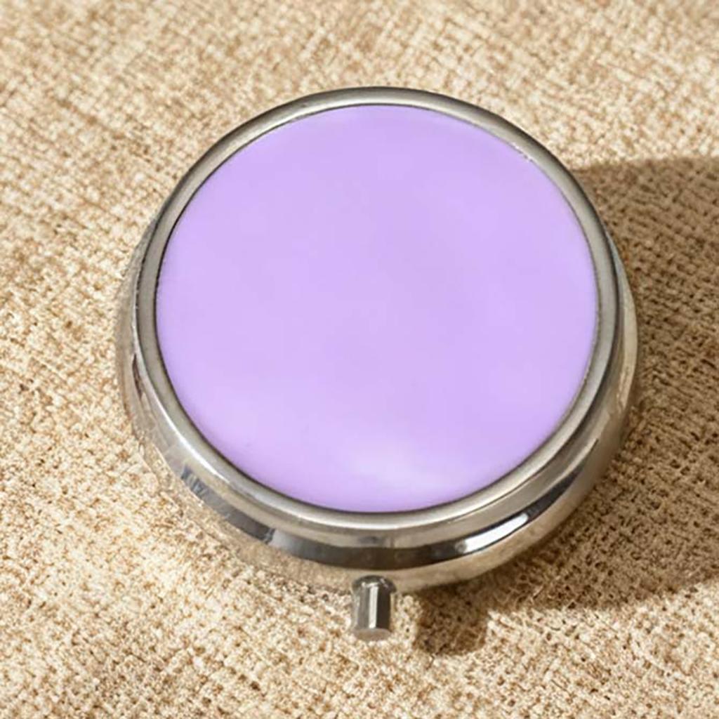 3 Cell Metal Pill Boxes Stainless Steel Round Pill Boxes Medicine Organizer Container Medicine Case Splitters Pill Candy Box