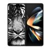 For Samsung Z Fold 6 Phone Case Cover Wolf Black Plastic Hard Back Cover Case For Samsung Galaxy Z Fold6 Fold 4 3 2 5 Case Funda