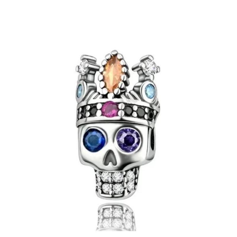 New Original Halloween Party Charms Luminous Pumpkin Skull Ghost Clown Beads Chameleon Bracelets Necklace Diy Jewelry Party Gift