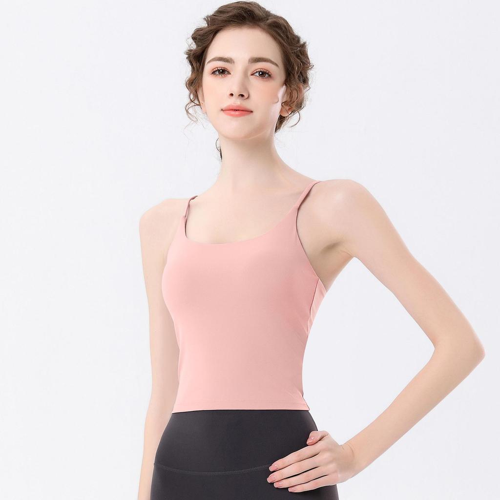 Anti-Bacterial Deep U Sports Bra Camisole with Beautiful Back Design