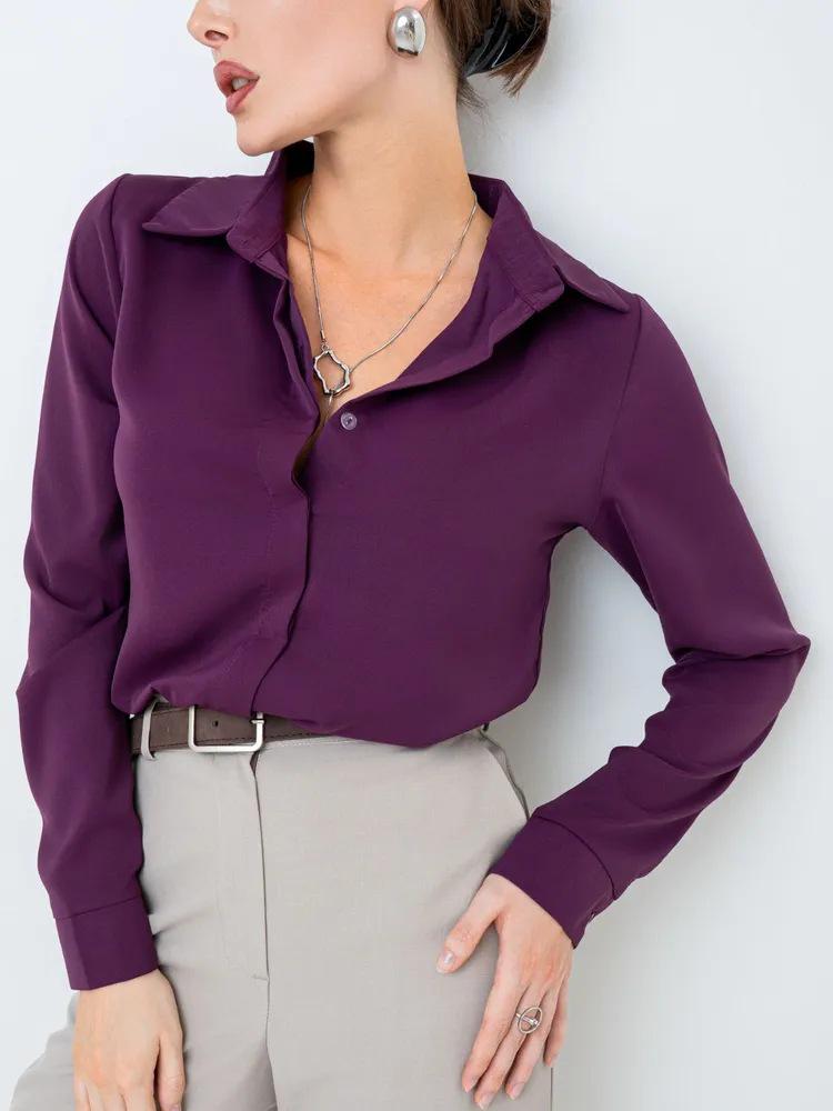 European-American Slim Fit Long-Sleeved Shirt: Elegant & Modern