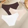FINETOO 3PCS Women Seamless Cotton Panties Ribbed Low Rise Jacquard Underwear Elastic Comfortable Female Briefs Breathable Sexy Lingerie