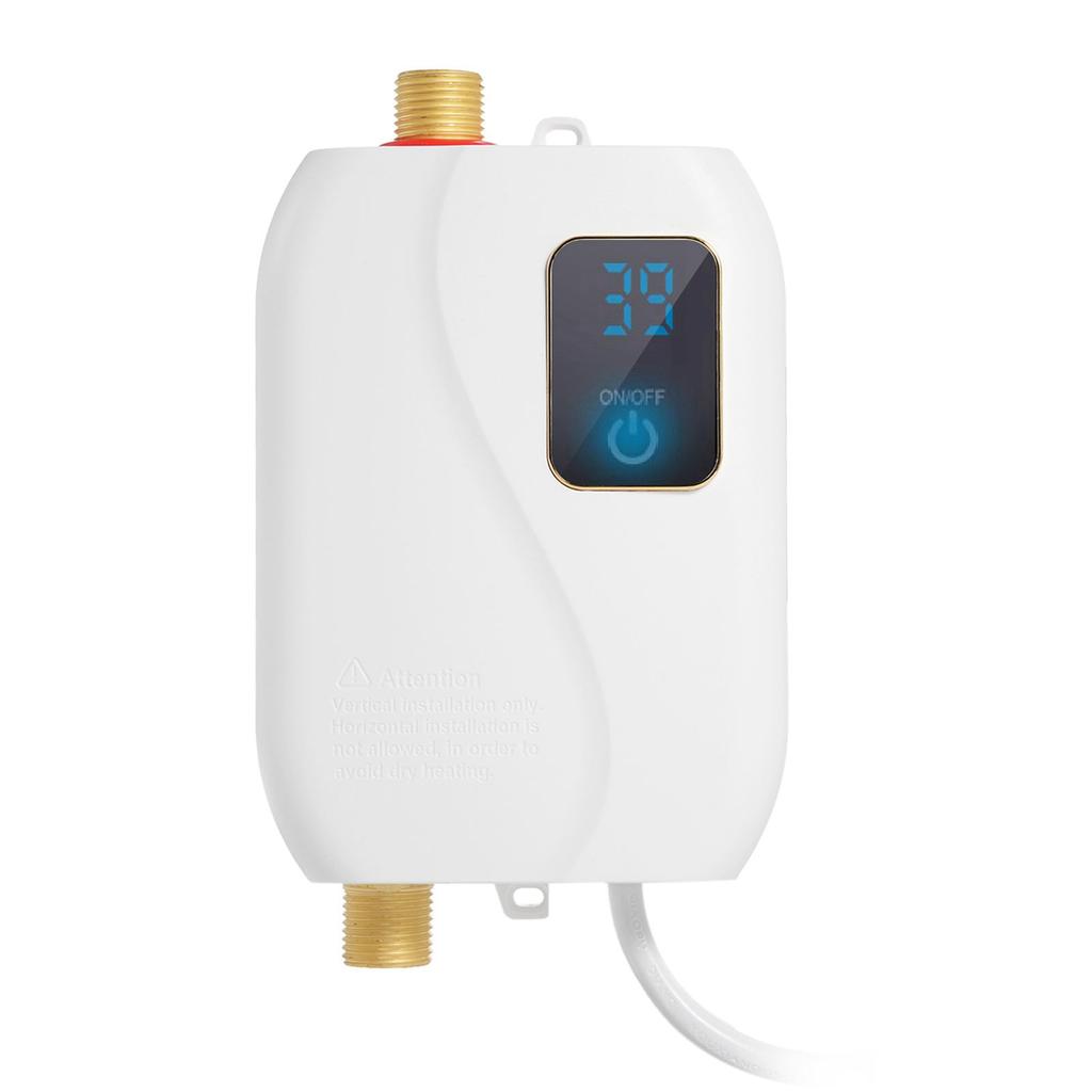   Water Heater 220V 3500W   Electric Tankless Hot Water Heater Bathroom Kitchen Washing with LCD Display for Shower Bathroom Kitchen Washing 