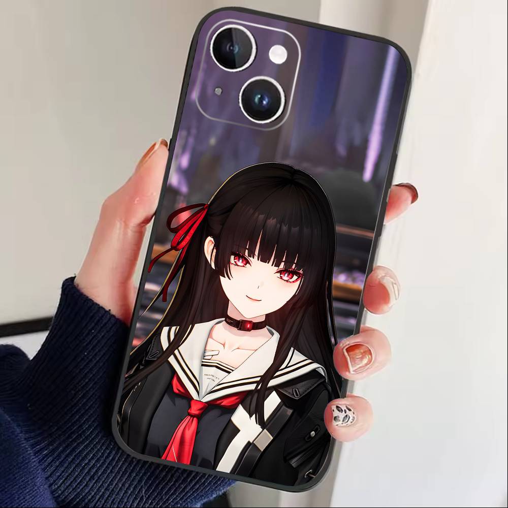 

W-Wuthering Waves Phone Case For iPhone17,16,15,14,13,12 Plus,Max Soft Silicone Black Cover iPhone16promax