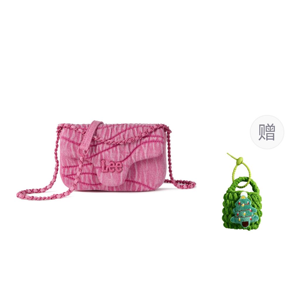 New Lee Denim Crossbody Bag Regular Women's Rose Red LE240102M-116