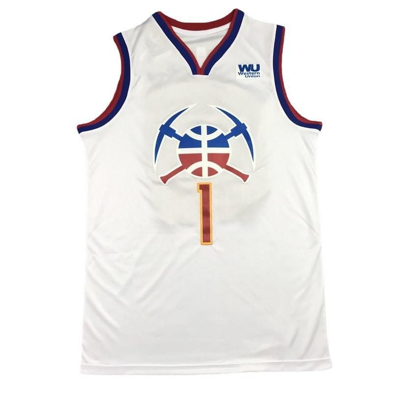 Mens Retro Basketball Jersey Vest With Embroidered Number 55 Jokic 27 Murray Breathable Mesh Cotton Sport Wear