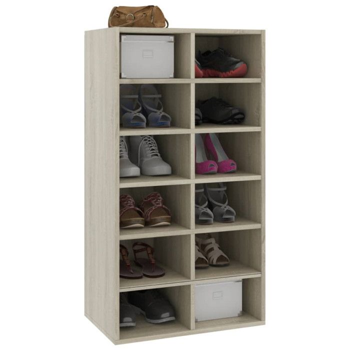 Étagère à chaussures Chêne sonoma 54x34x100,5 cm