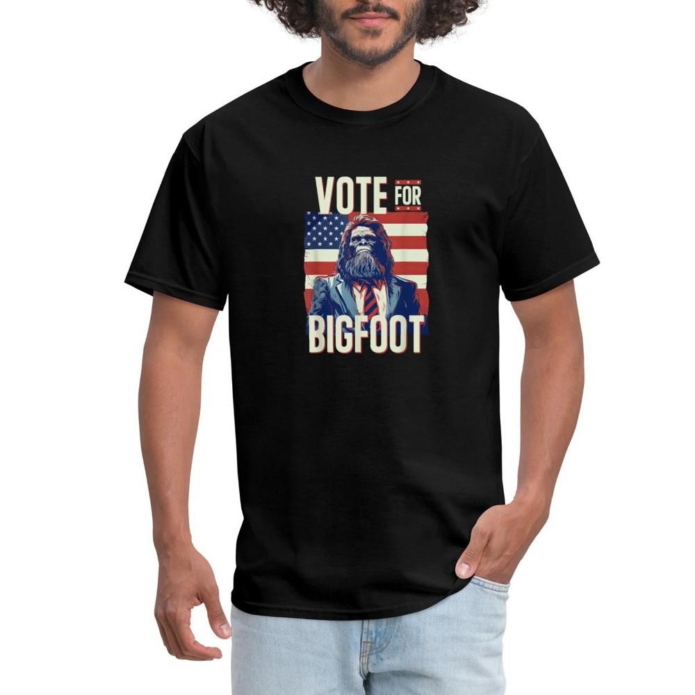 Vote for Bigfoot Humorous Political Design Men s T-Shirt Unisex T-Shirt XXXL