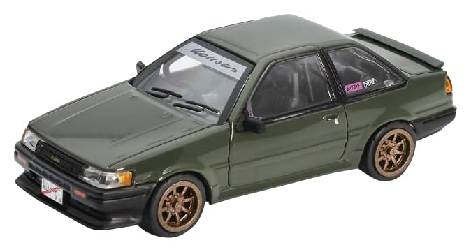 Diecast Team Toyota Corolla Levin Dark Green Finished Model 1/64 (RHD) LL-009-285