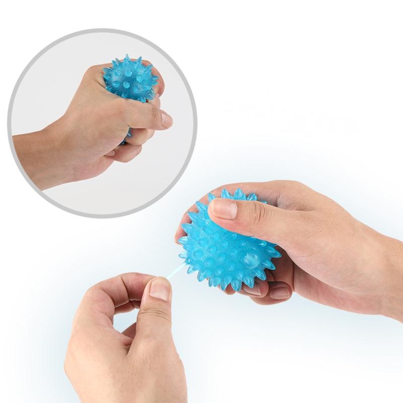 Hand Therapy Stress Ball with Cord, Hand Grip Strength Trainer, Massage Ball, Relief Ball Finger Hand Grip Massage Ball