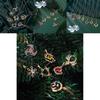 Genshin Impact Vision Element Diamond Pendant Necklace Alloy Chain Zircon Inlaid
