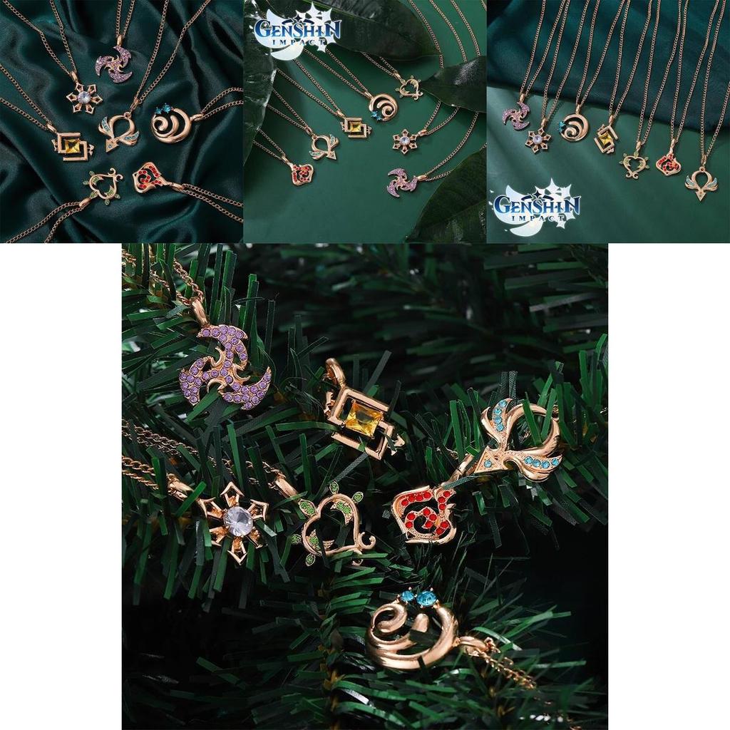 Stunning Genshin Impact Vision Necklace 18+2in Chain With 2-3cm Pendant