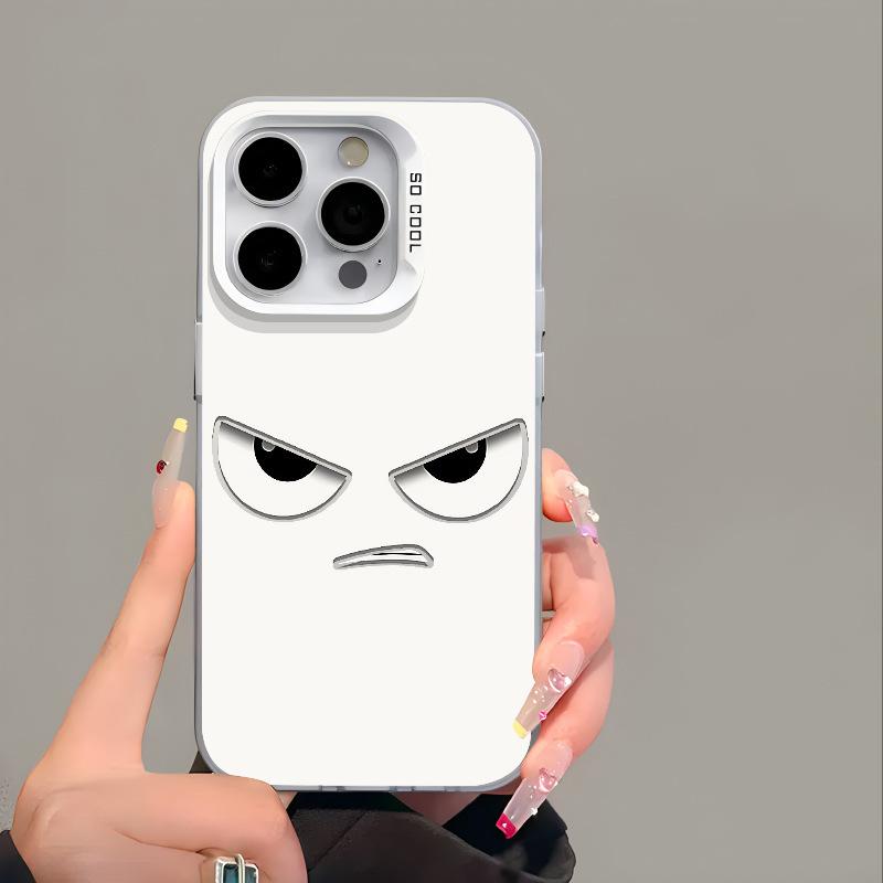 Expression Pack Colored Silver Case Is Suitable for Apple 16pro Mobile Phone Case 14promax Men's 1512/11 Simple Xs Matte.