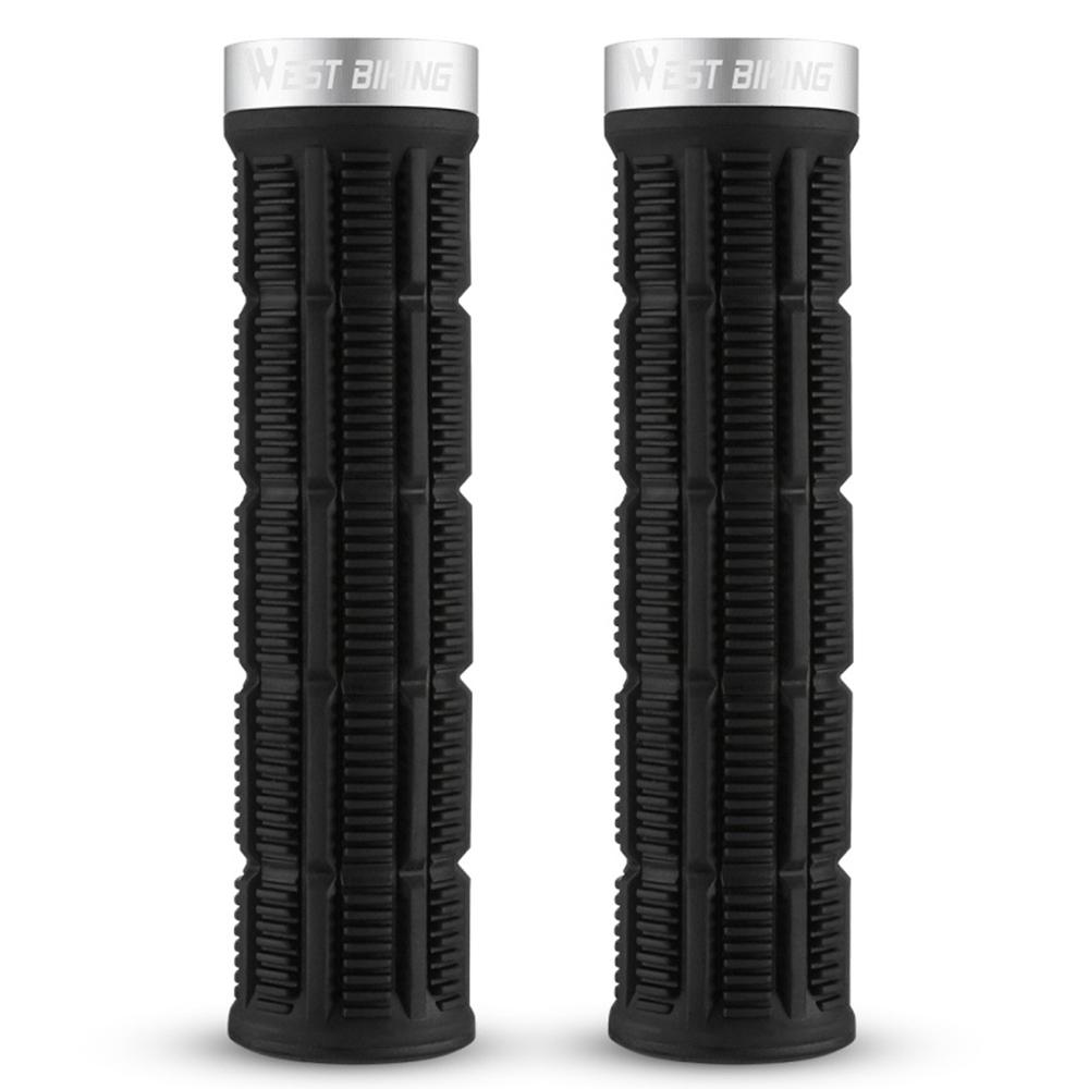 WEST BIKING YP0804089 1 Pair Anti Slip Mountain Bike Handlebar Grips Shock Absorbing Bicycle Grips B
